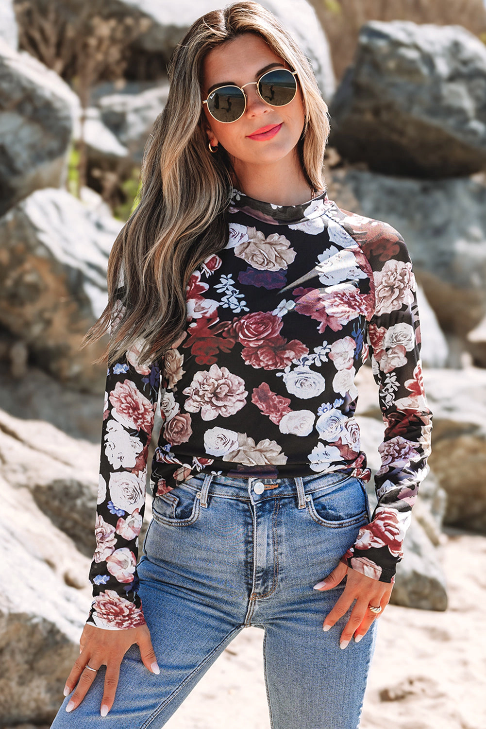 Threaded Pear Women's Robin Sleeve Slim top Long Sleeve Top