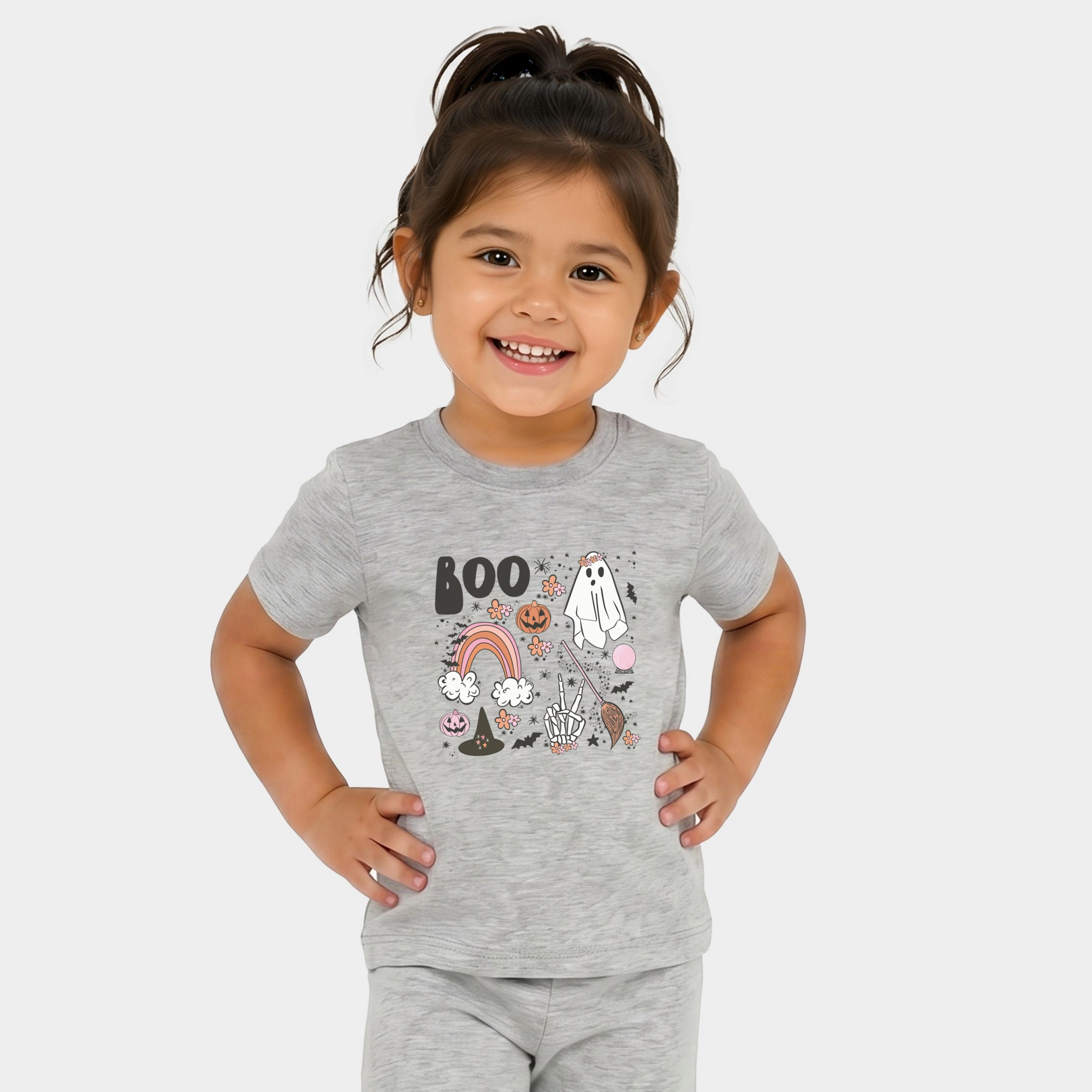 The Juniper Shop - Toddler Crew Shorts Set Halloween Cluster