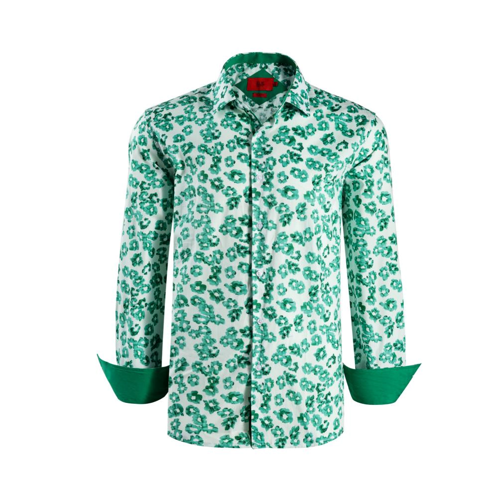 Elie Balleh Slim Fit Mens Floral Sport Button-Down Shirt