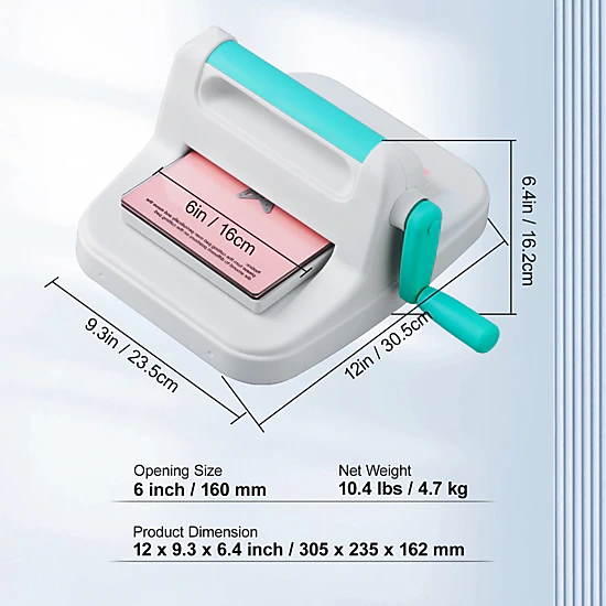 HONGGE Manual Die Cutting & Embossing Machine Portable Cut Machines Opening Scrapbooking Machine Full Kit Included For
