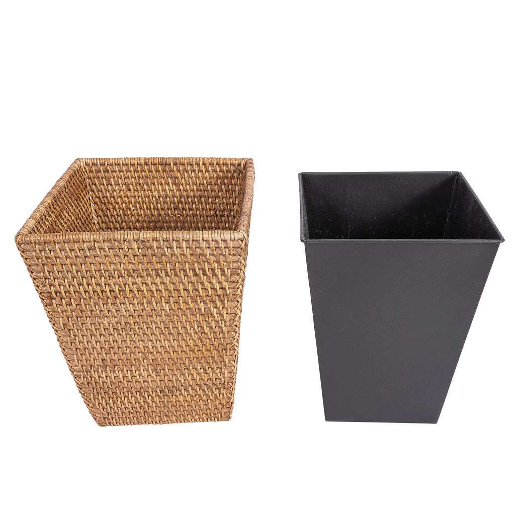 Saboga Home™ Square Tapered Waste Basket with Metal Liner