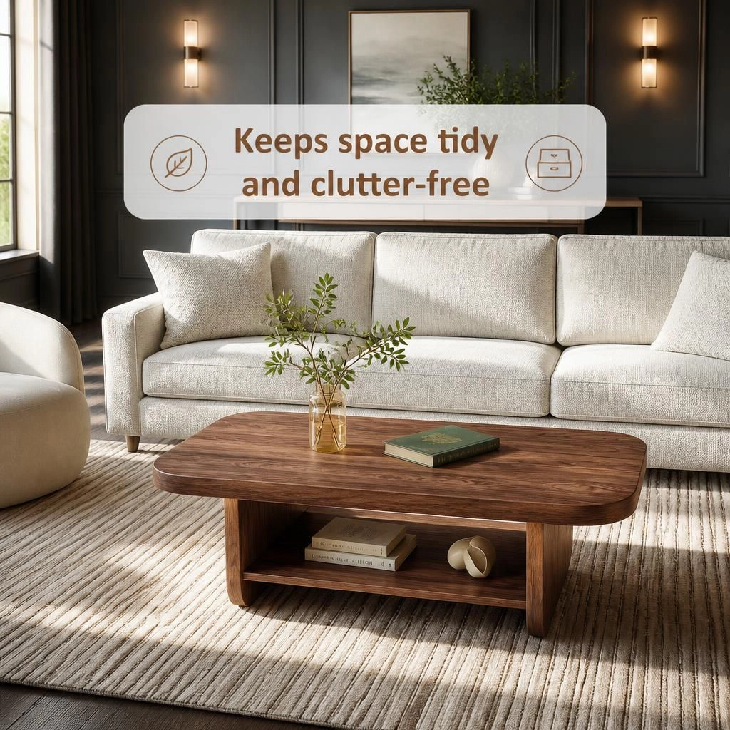 GOODSILO Rectangular Low Height Coffee Table Modern