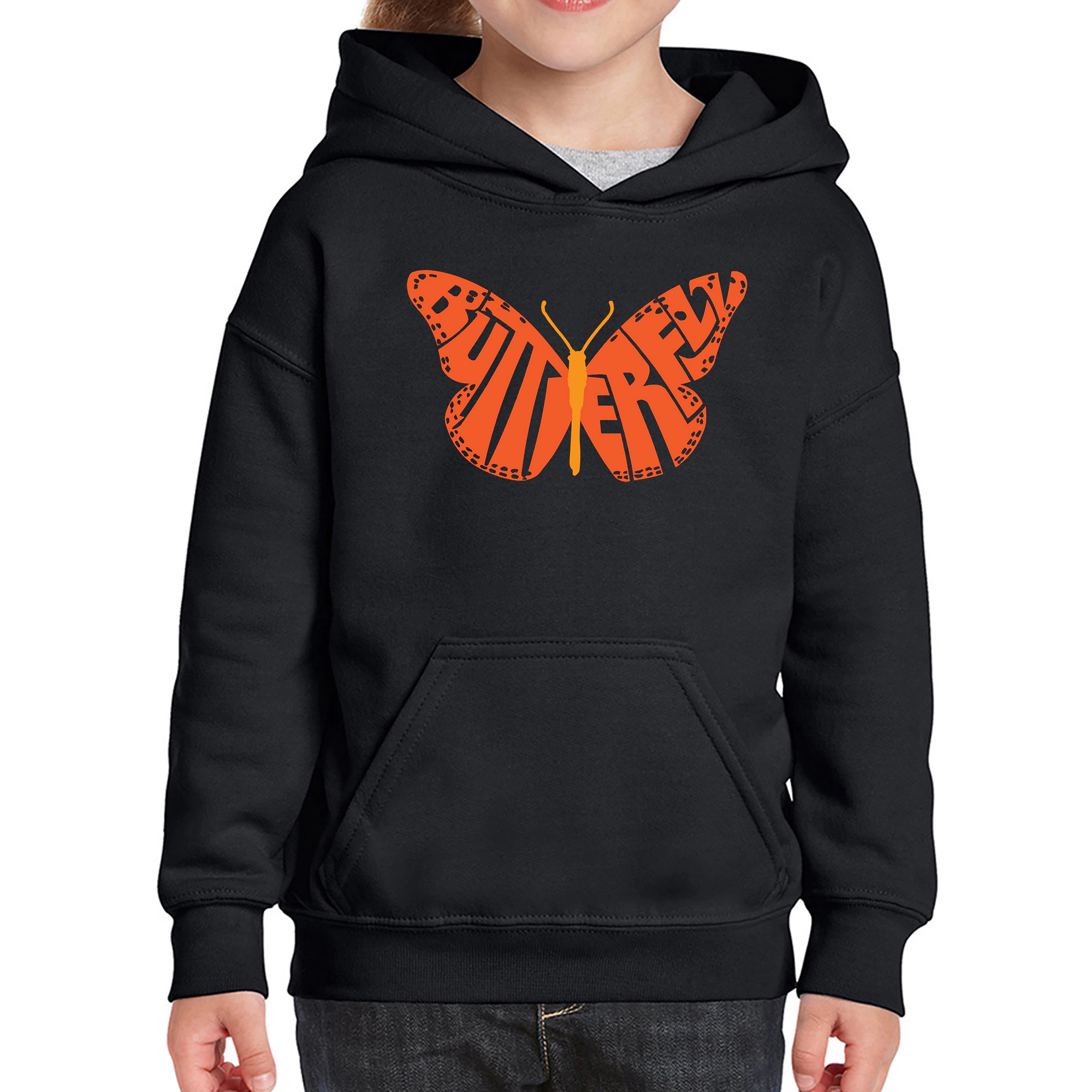 LA Pop Art Girls Word Hoodie - Butterfly