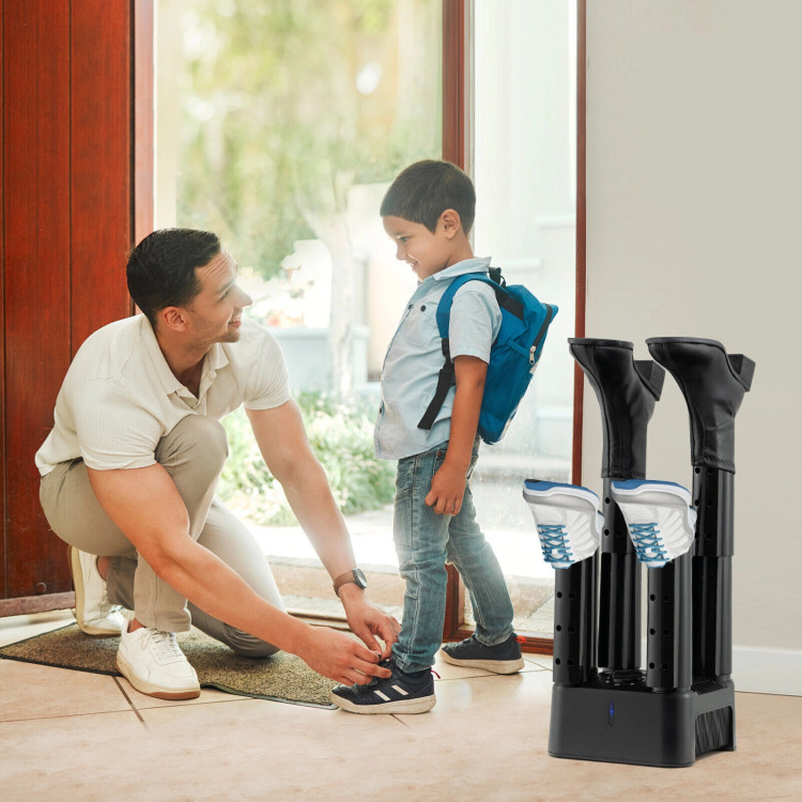 SUGIFT 200W Electric Boot and Shoe Dryer with 4 Anti-Blocking Tubes 180-Minute Timer and Quiet 52dB Fan