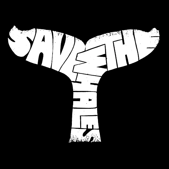 LA Pop Art Boy's Word Art T-Shirt - SAVE THE WHALES
