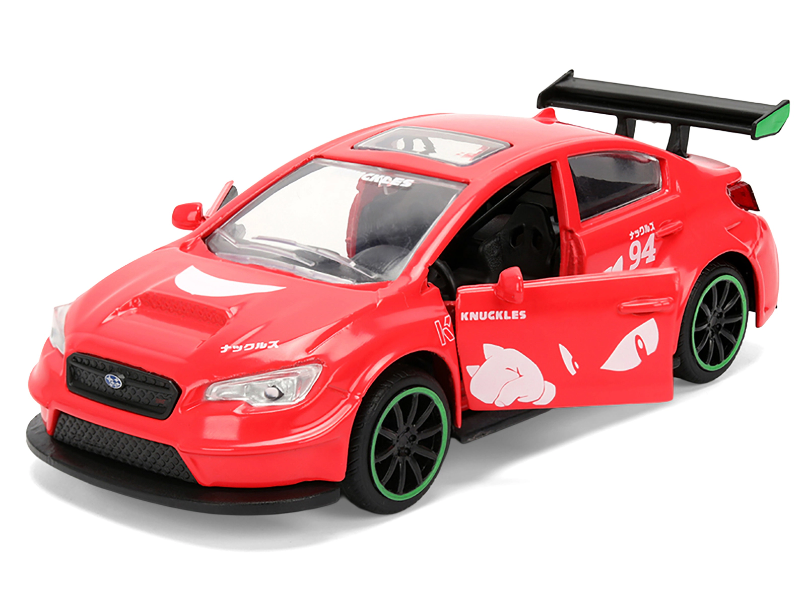 Jada 2016 Subaru WRX STI Red with "Knuckles" Graphics "Sonic the Hedgehog" (1991) Video Game "Hollywood Rides"