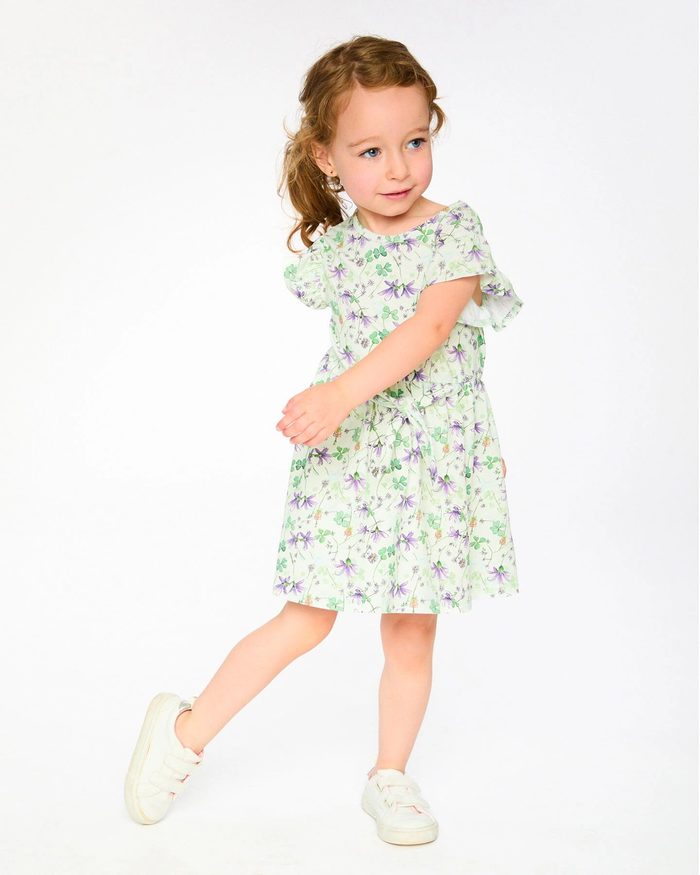 Deux par Girls Jersey Dress Printed Flowers