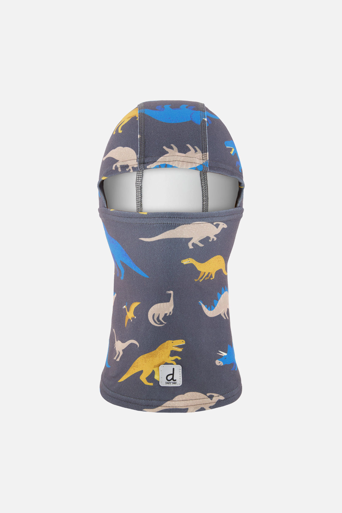 Deux par Boys Brushed Jersey Dinosaur Print Balaclava with Reflective Patch