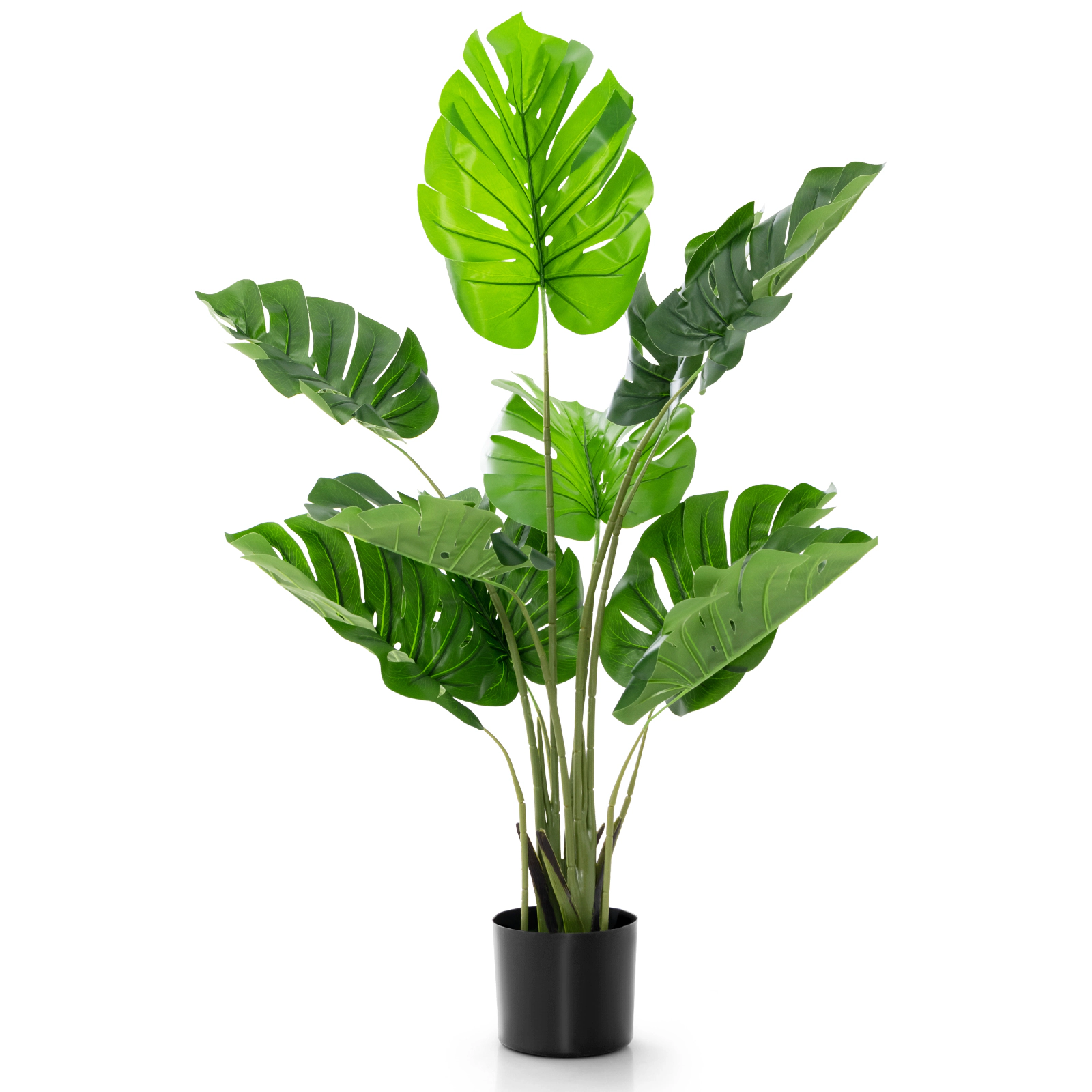 Slickblue 4-Ft Artificial Monstera Trees with Pots for Indoor Decor