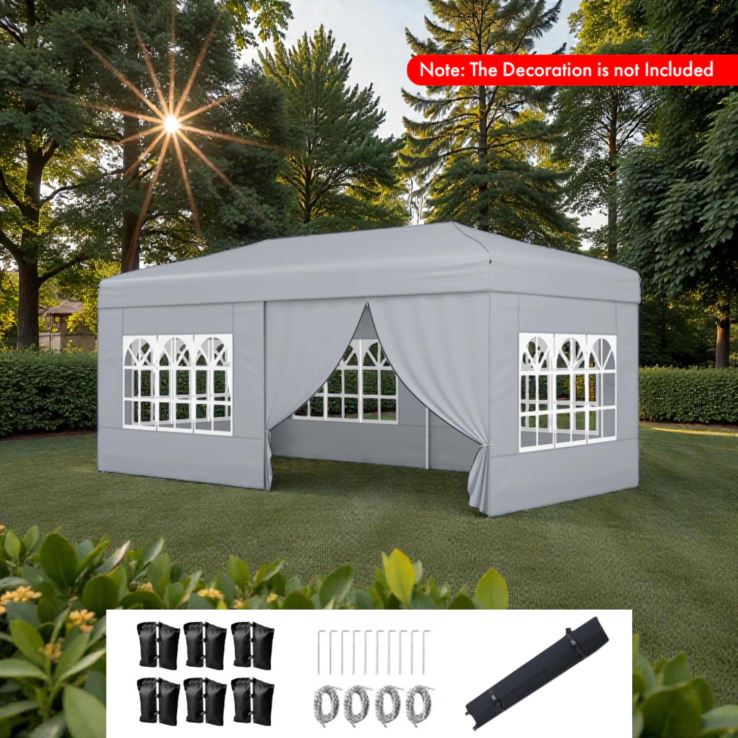 Hivvago Pop Up Canopy Tent with Sidewalls