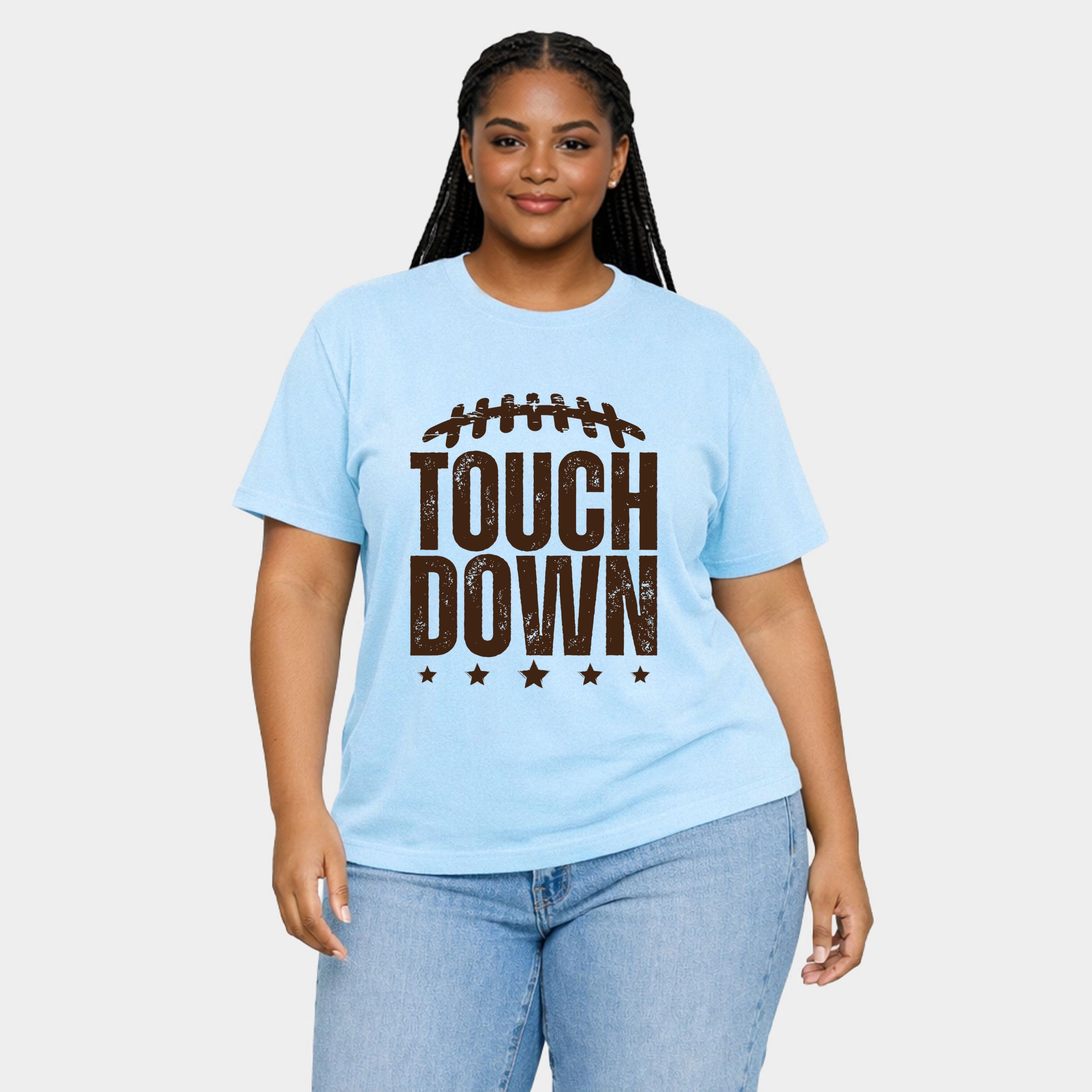 Simply Sage Market - Women's Plus Garment Dyed Tee Touch Down Stars
