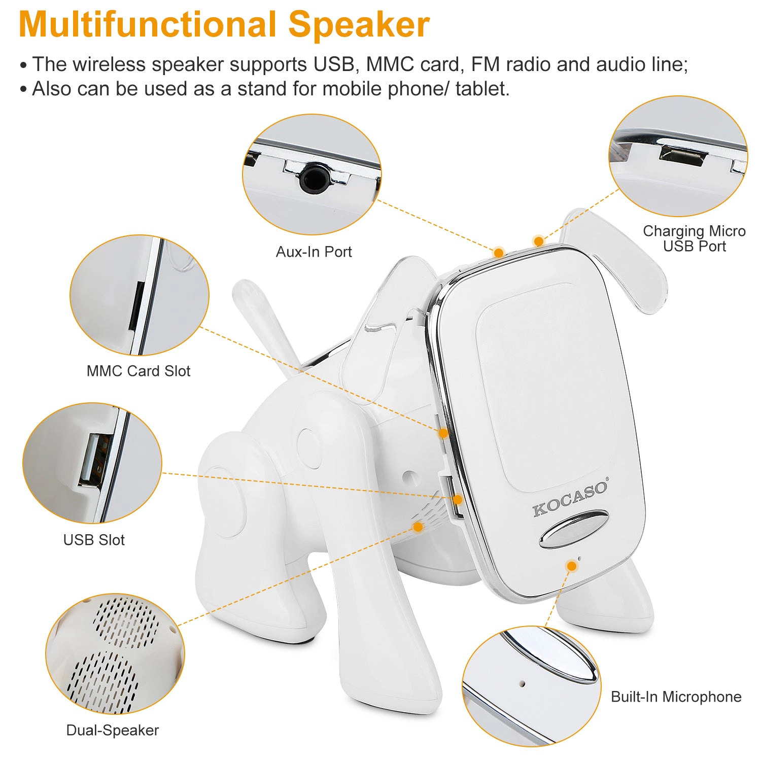 GBruno Puppy Dog Wireless Speaker With FM Radio