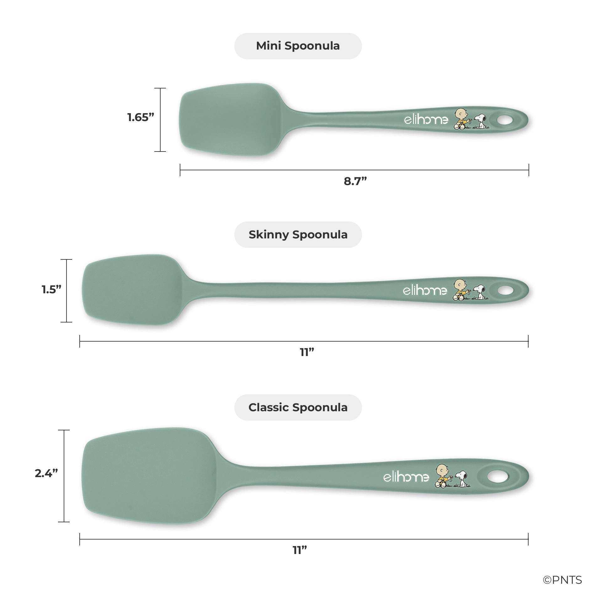 Elihome x Peanuts Silicone Spoonula