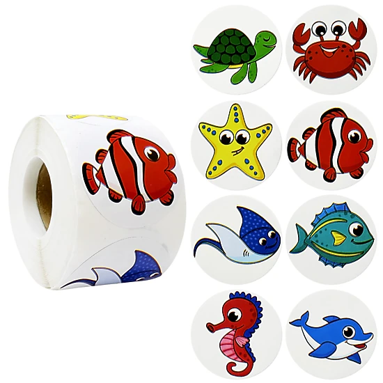 Wrapables Animal Sticker Roll, Stickers for Sealing Cards, Envelopes ...