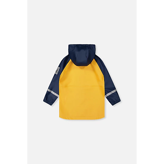 Deux par Deux Boys Color-Block Raglan Sleeve Hooded Rain Jacket