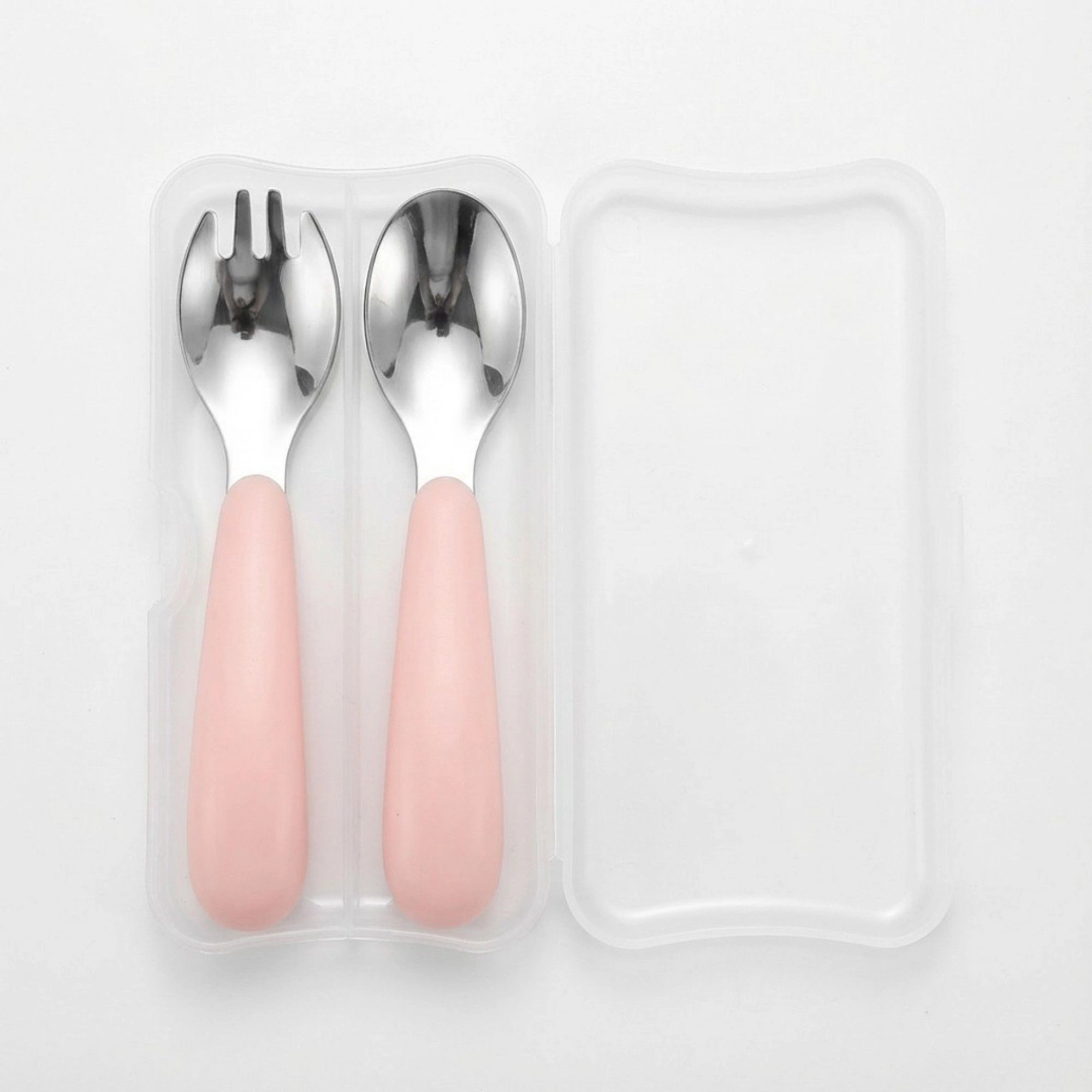 Alilang Unisex Portable Spoon and Fork Set with Storage Case Reusable Compact Travel Tableware