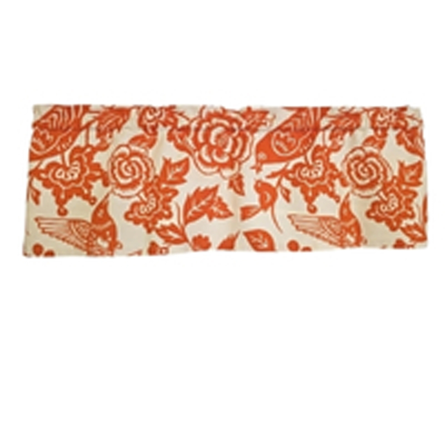 RLF Home 100% Cotton High Quality Love Bird Tailored Window Valance with 1.5" Rod Pocket 50" W X 12" L Orange