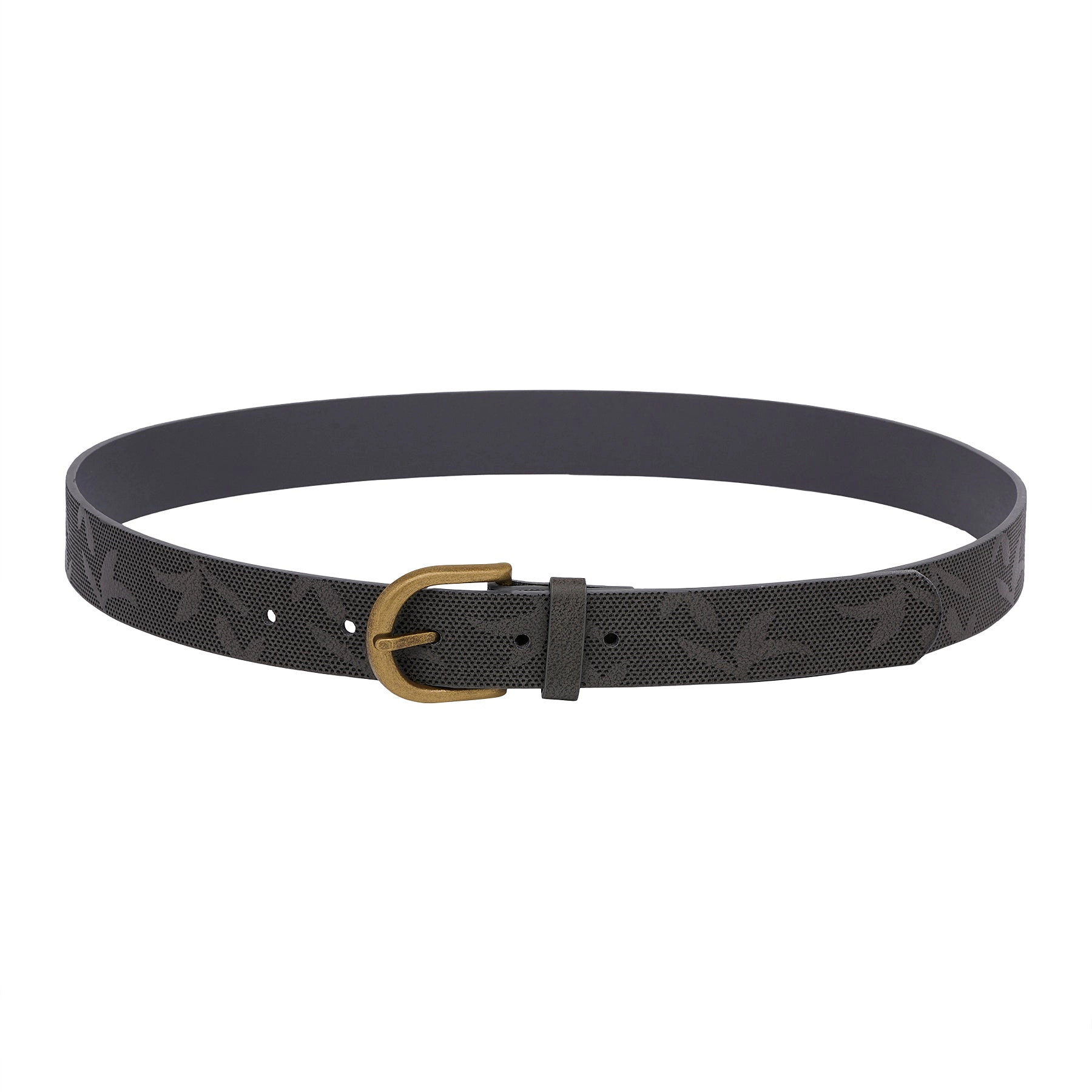 AGP PARIS Dark Gray Floral Print Women's Belt