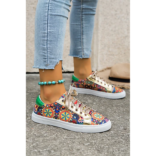 Threaded Pear Women's Daniella Floral Patchwork Shoes