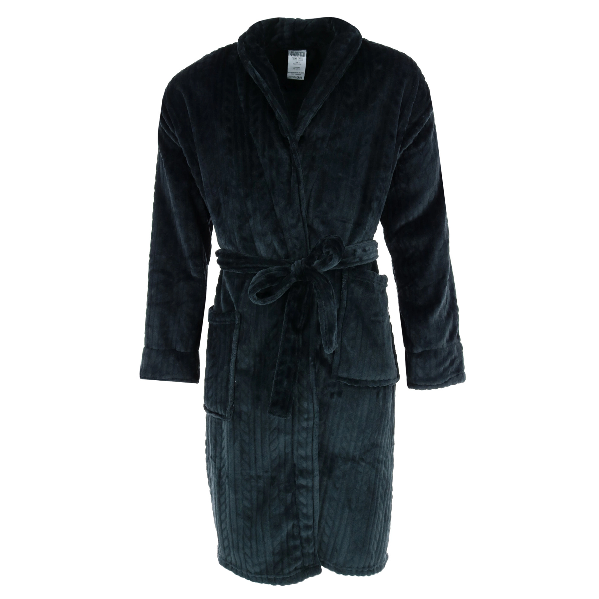 Wanted Men's Cable Shawl Collar Plush Robe