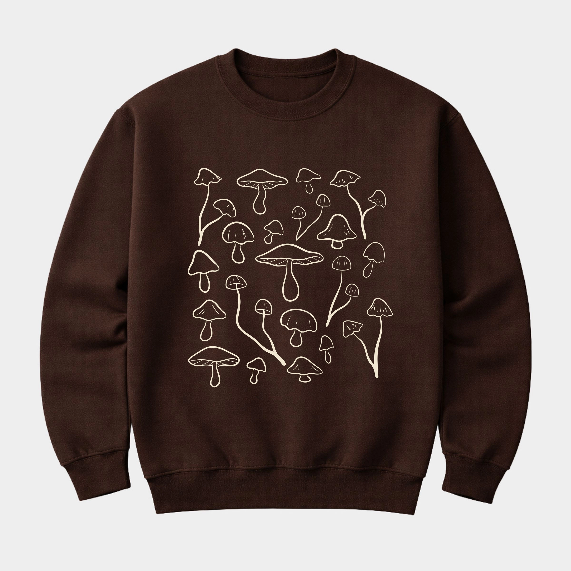Simply Sage Market - Men's Graphic Sweatshirt Woodland Mushrooms