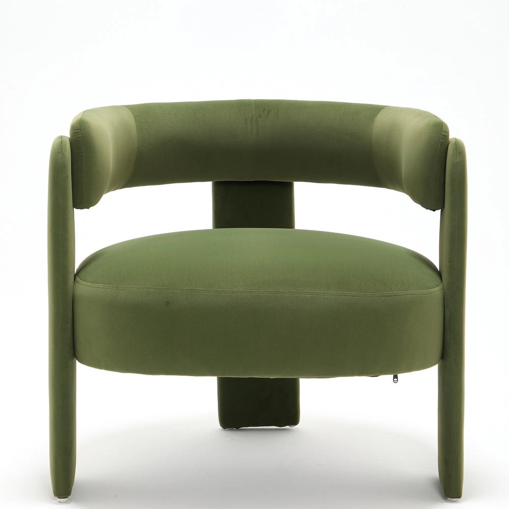 Envelor Modern Velvet Wingback Accent Armchair