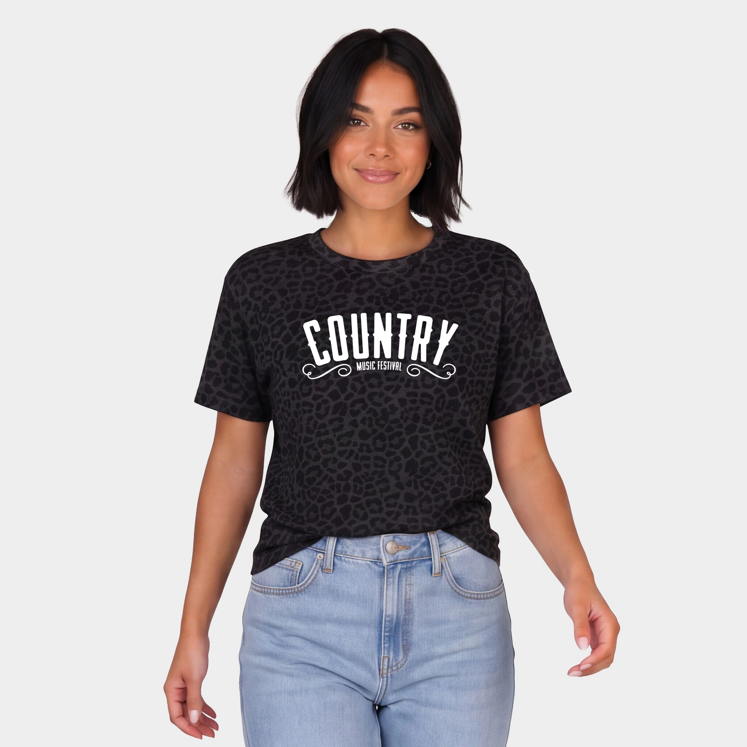 Simply Sage Market - Women's Leopard Print Tee Country Music Festival