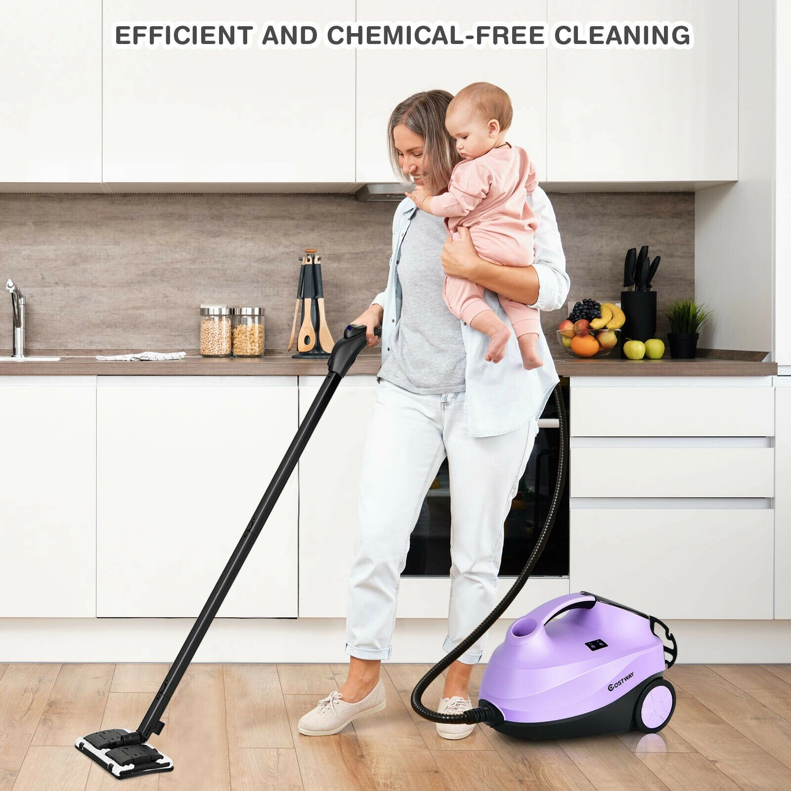 SlickBlue Portable Steam Cleaning Machine, Powerful Cleaner for Home & Car