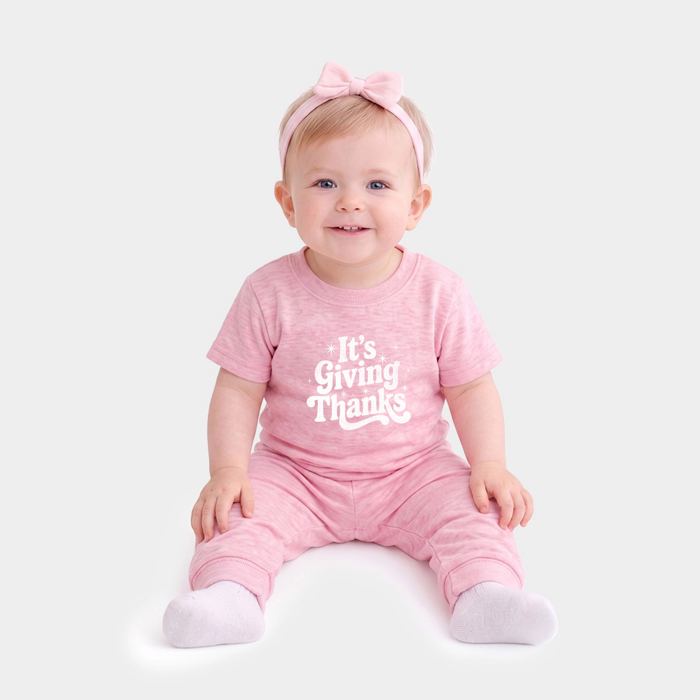 The Juniper Shop - Infant Jogger Pant Crew Set Its Giving Thanks