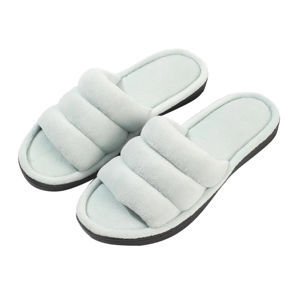 Roxoni Women's Coral Fleece Slippers with Cotton-Filled Comfort