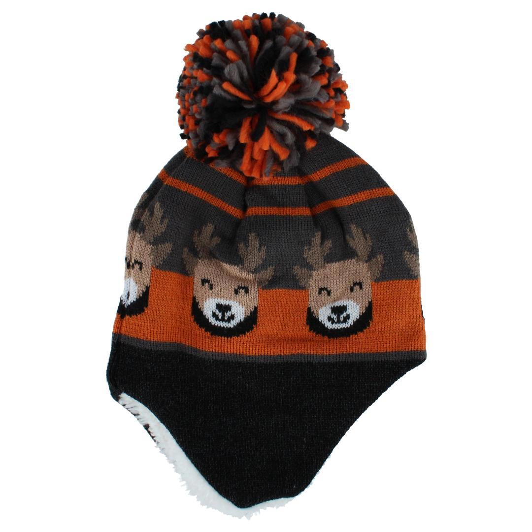 Grand Sierra Boy's Toddler (2-4) Lined Animal Winter Hat with Ear Flaps