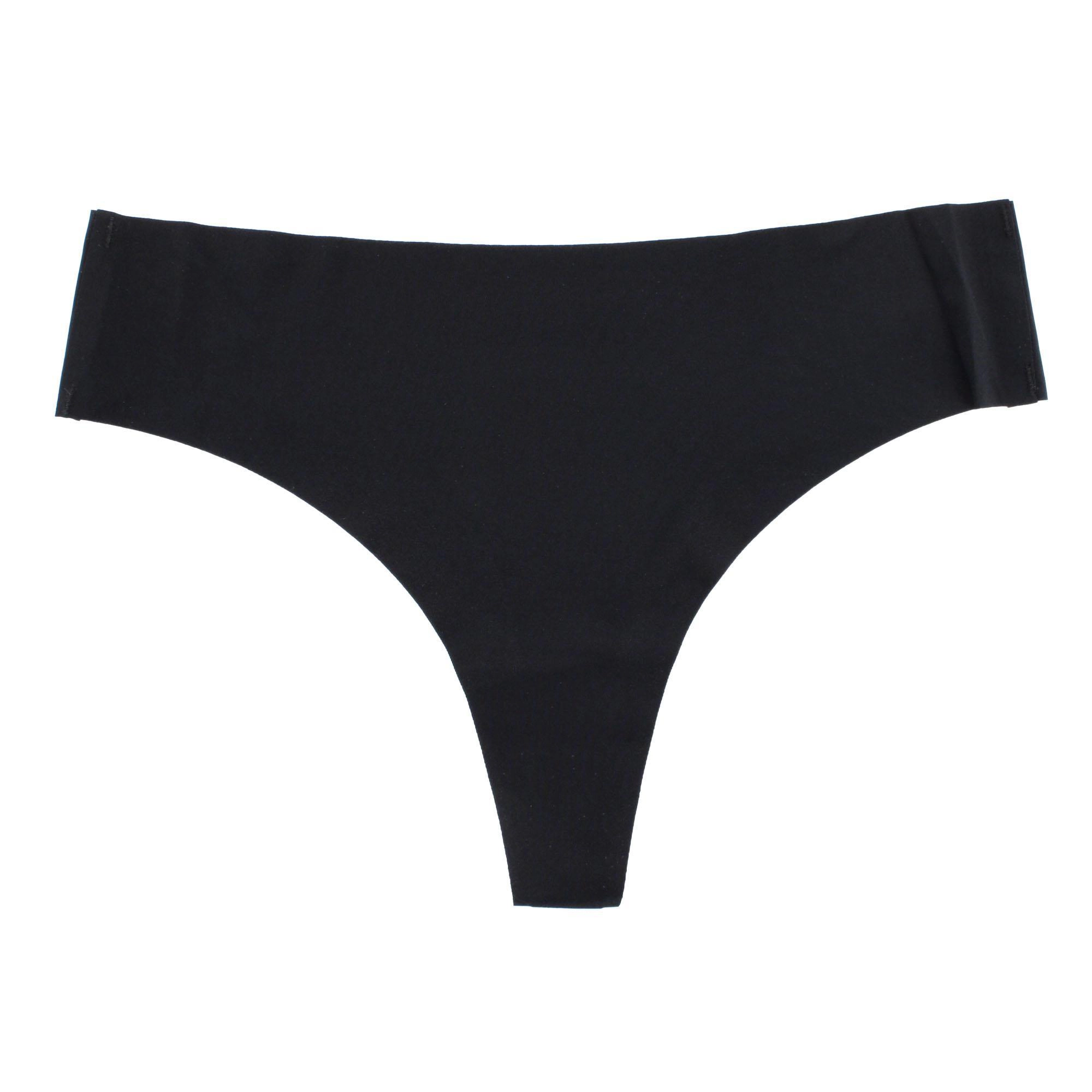 CTM Women's No-Show Smooth Stretch Comfort Thong