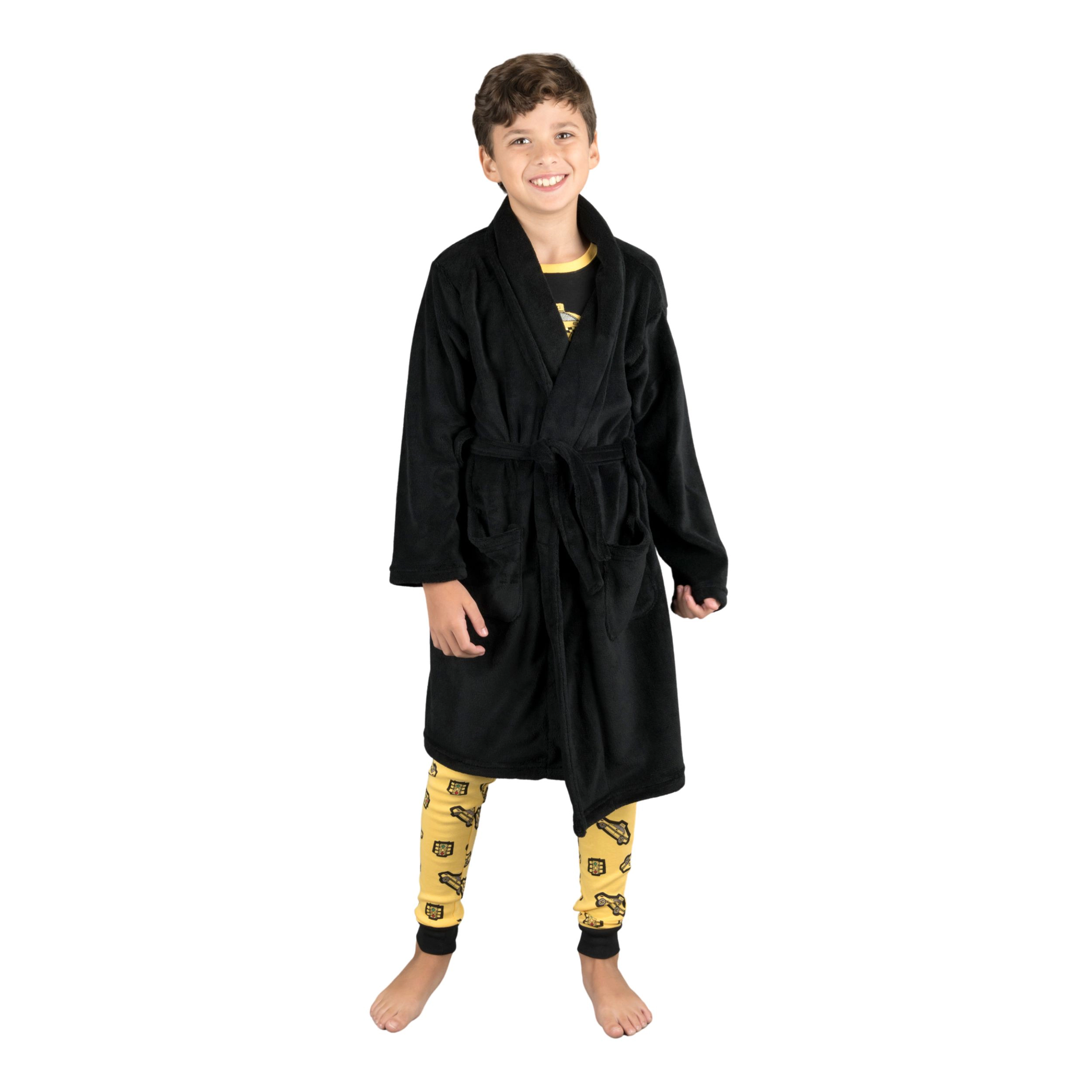 Leveret Kids Solid Fleece Shawl Collar Robe
