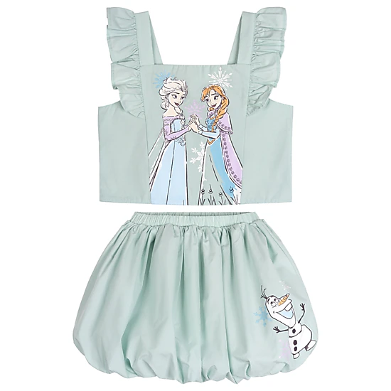 Disney Frozen Girls' Sleeveless 2-Piece Tank Top and Bubble Skort Set