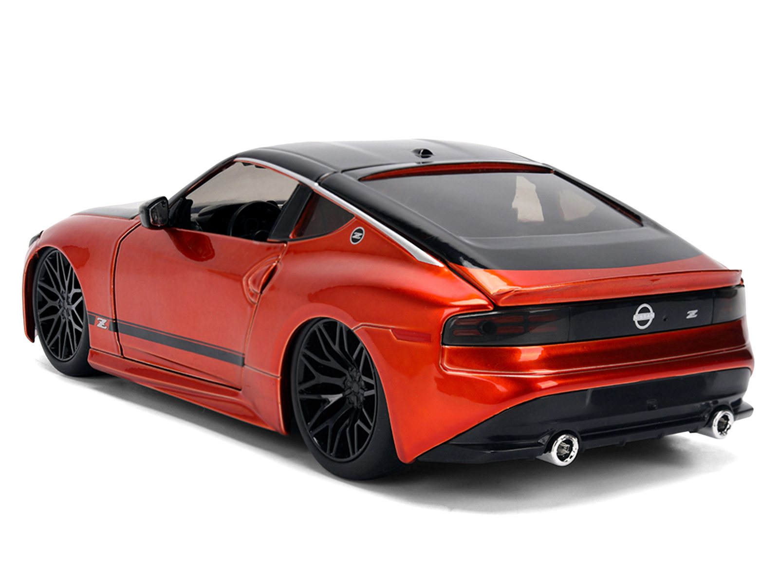 Jada 2023 Nissan Z Orange Metallic with Carbon Hood and Black Top "JDM Tuners" Series 1/24 Diecast Model Car by Jada