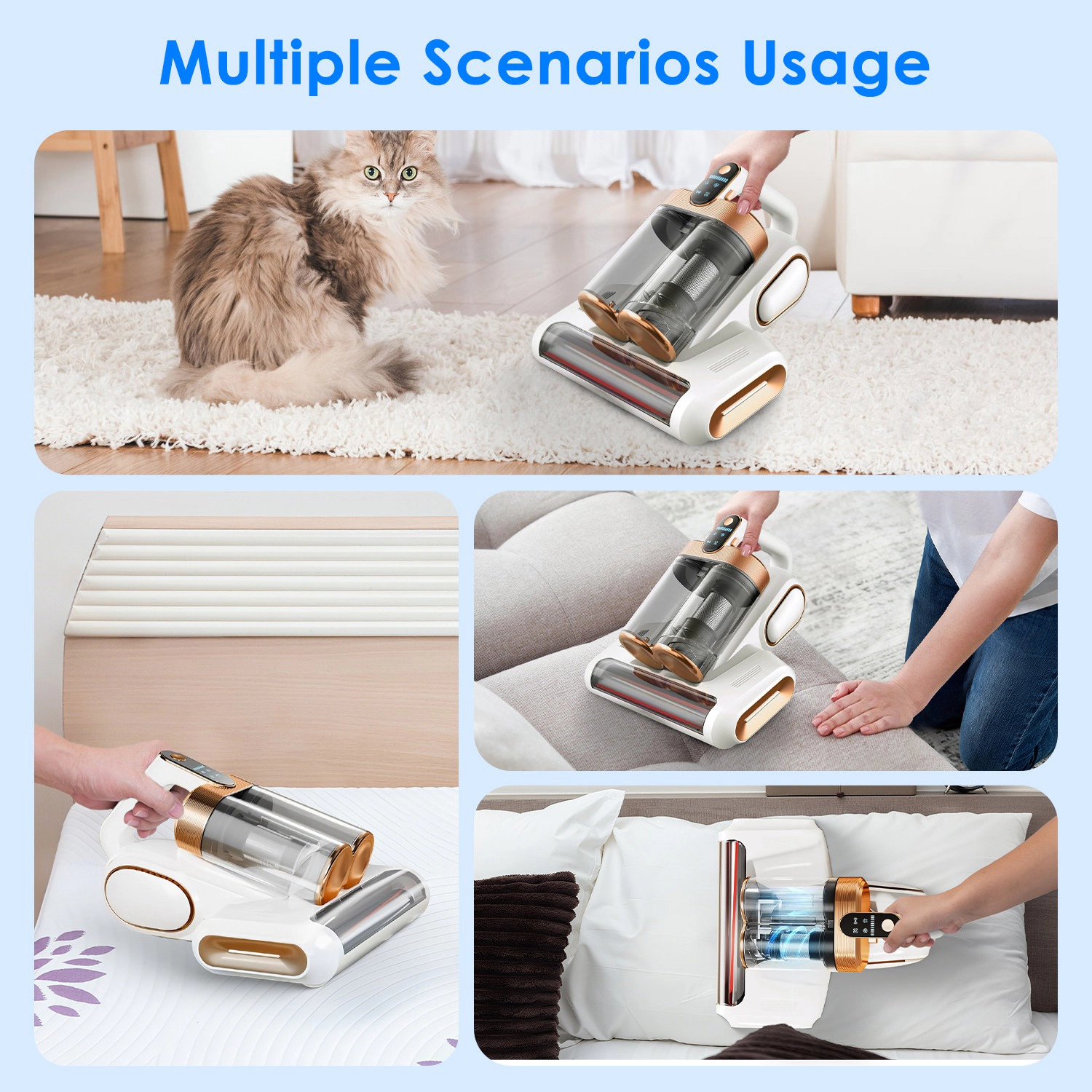 GBruno Cordless UV Mattress Vacuum Cleaner
