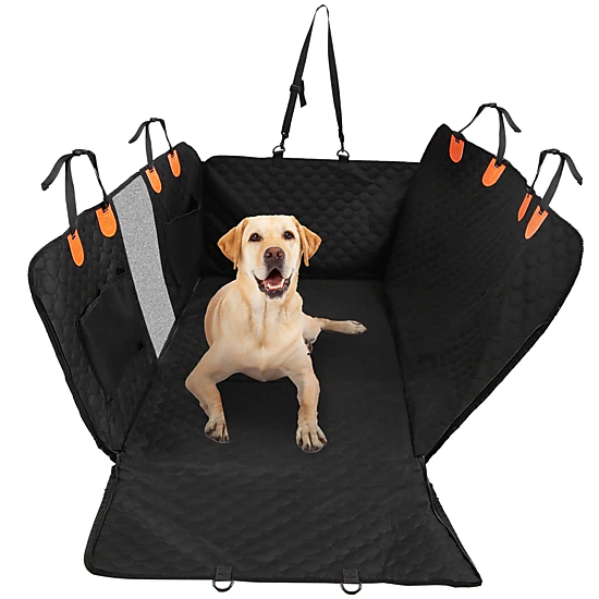 GBruno Waterproof Dog Car Back Seat Cover With Mesh
