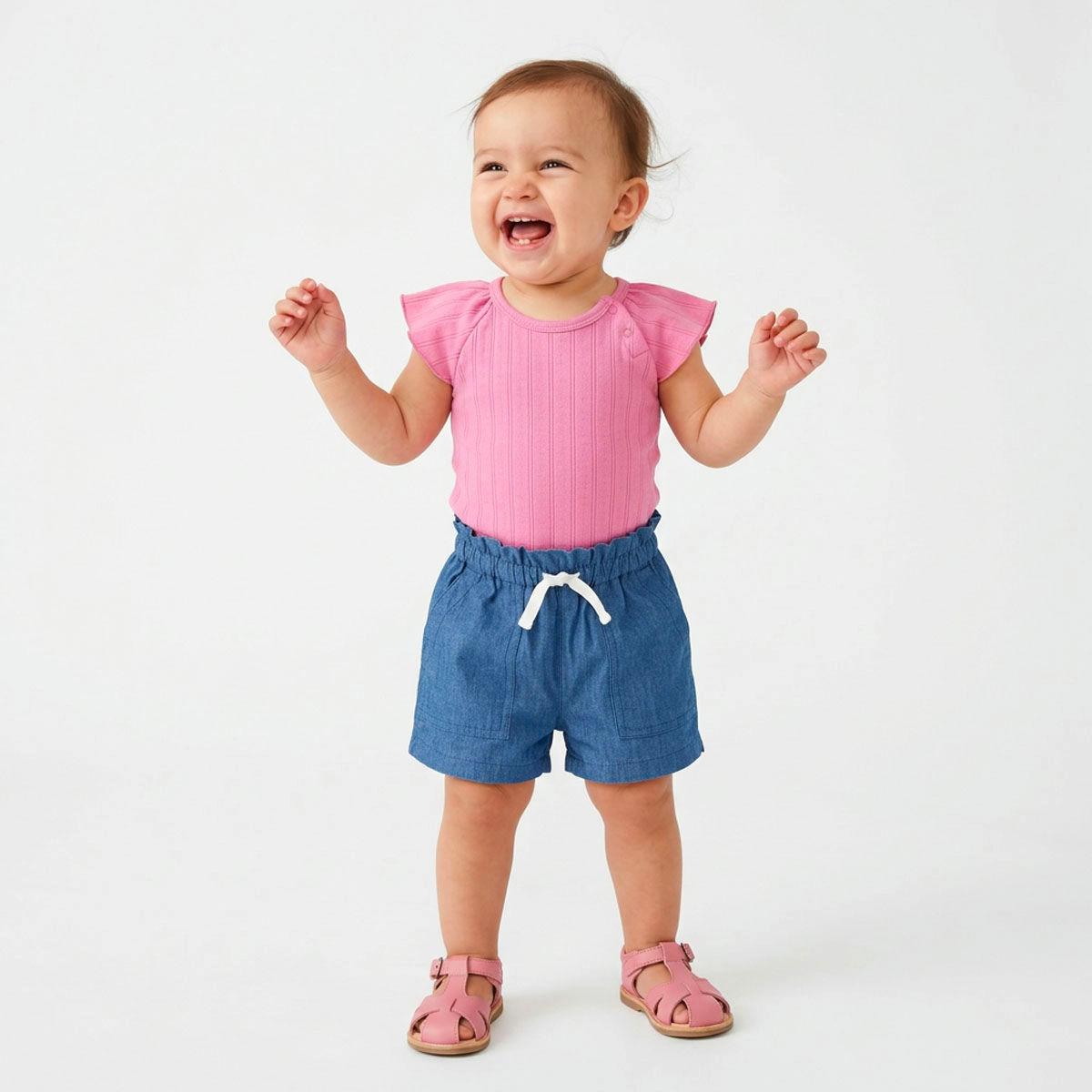 Rockets of Awesome Chambray Short For Baby Girl