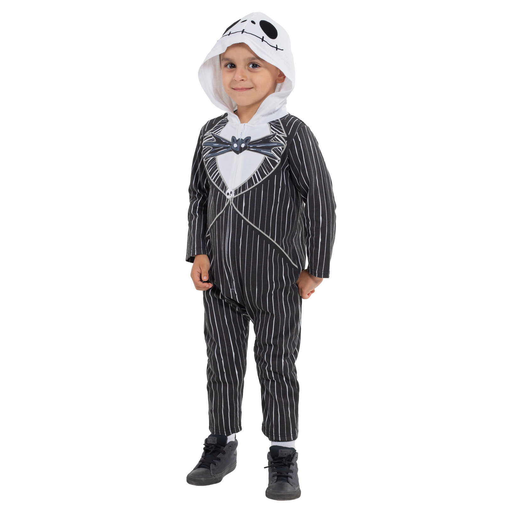 Disney Nightmare Before Christmas Jack Skellington Cosplay Hooded One Piece Jumpsuit