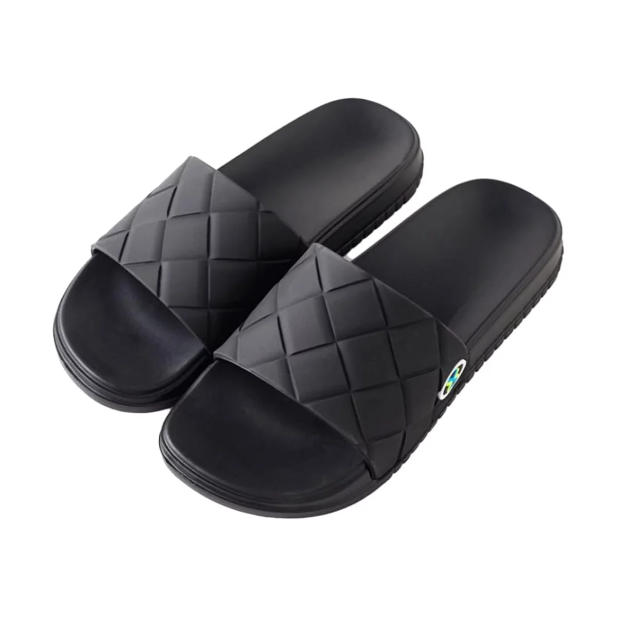 Roxoni Men's Casual Comfort Breathable Denim Open Toe House  Slipper