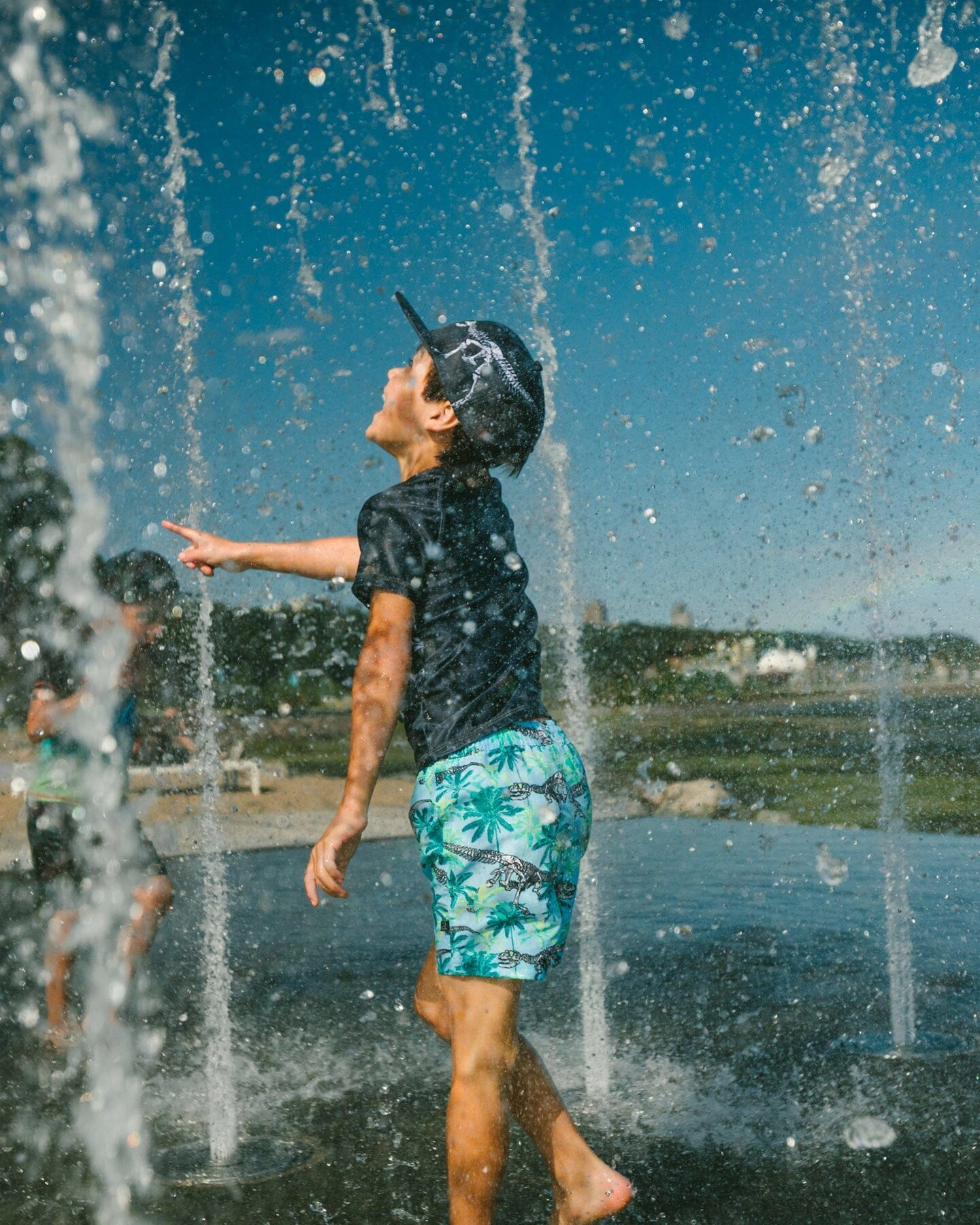 Deux par Boys Boardshorts Skeleton Print