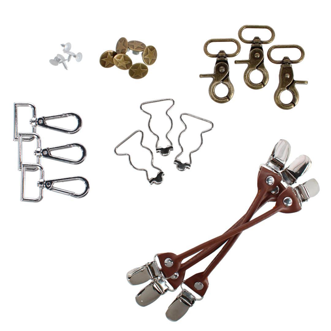 CTM Men's Elastic  Suspender Gift Set with Clip Button and Swivel Ends