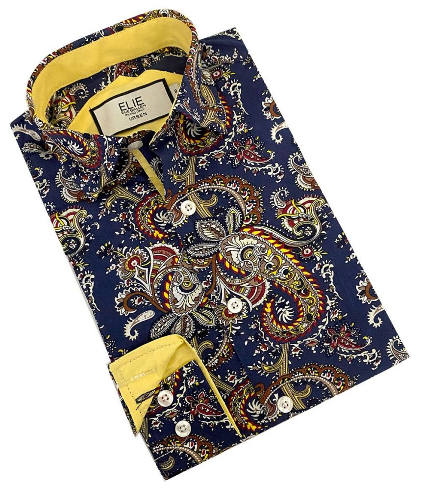 Elie Balleh Boys Slim Fit Paisley Shirt