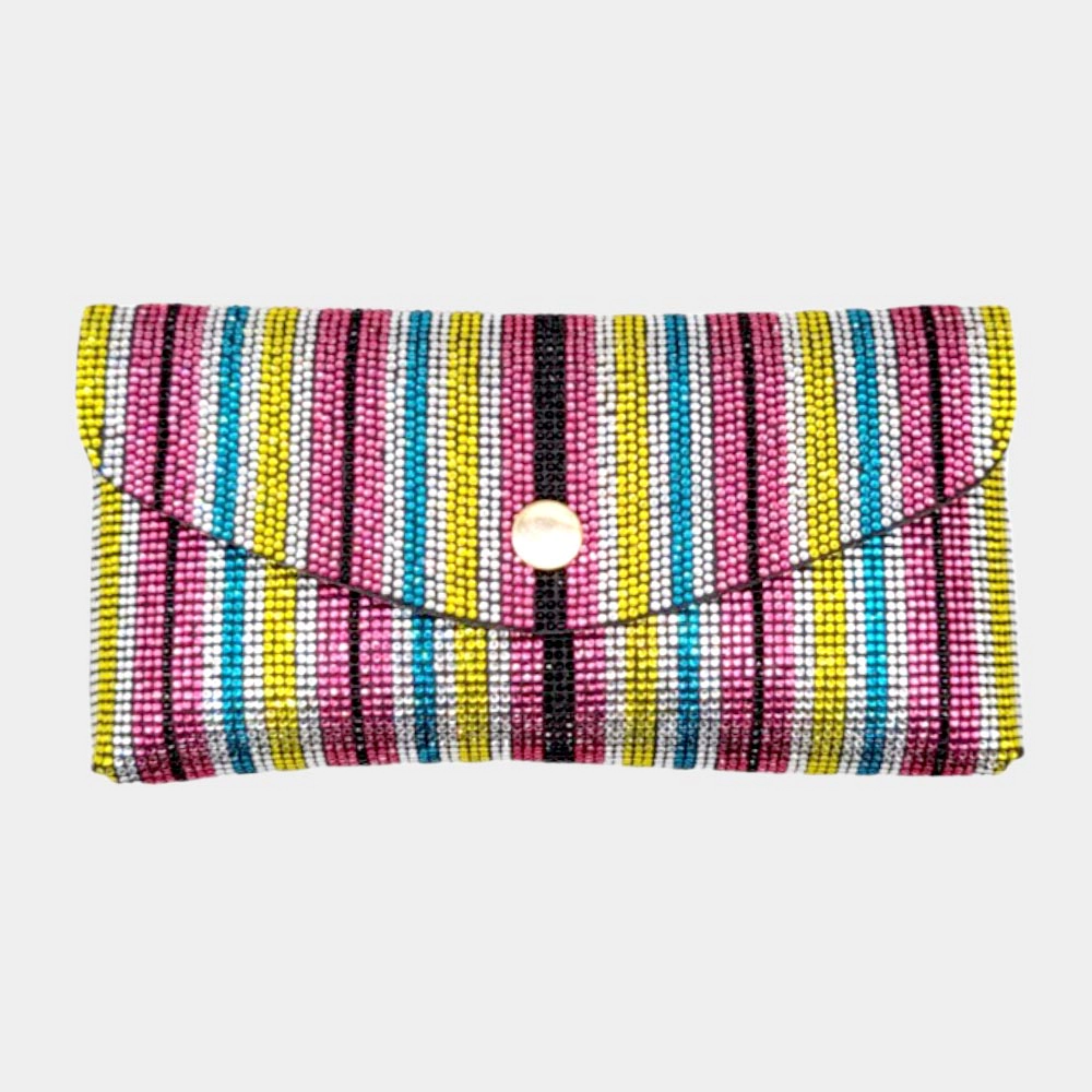 Fashnzfab Rhinestone Pave Wallet On Chain Clutch / Fanny Pack / Belt / Crossbody Bag