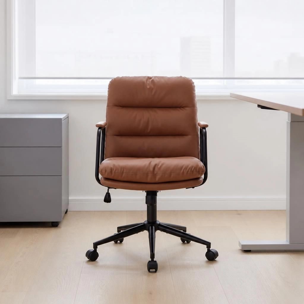 GOODSILO Upholstered Velvet Adjustable Height Task Office Chair