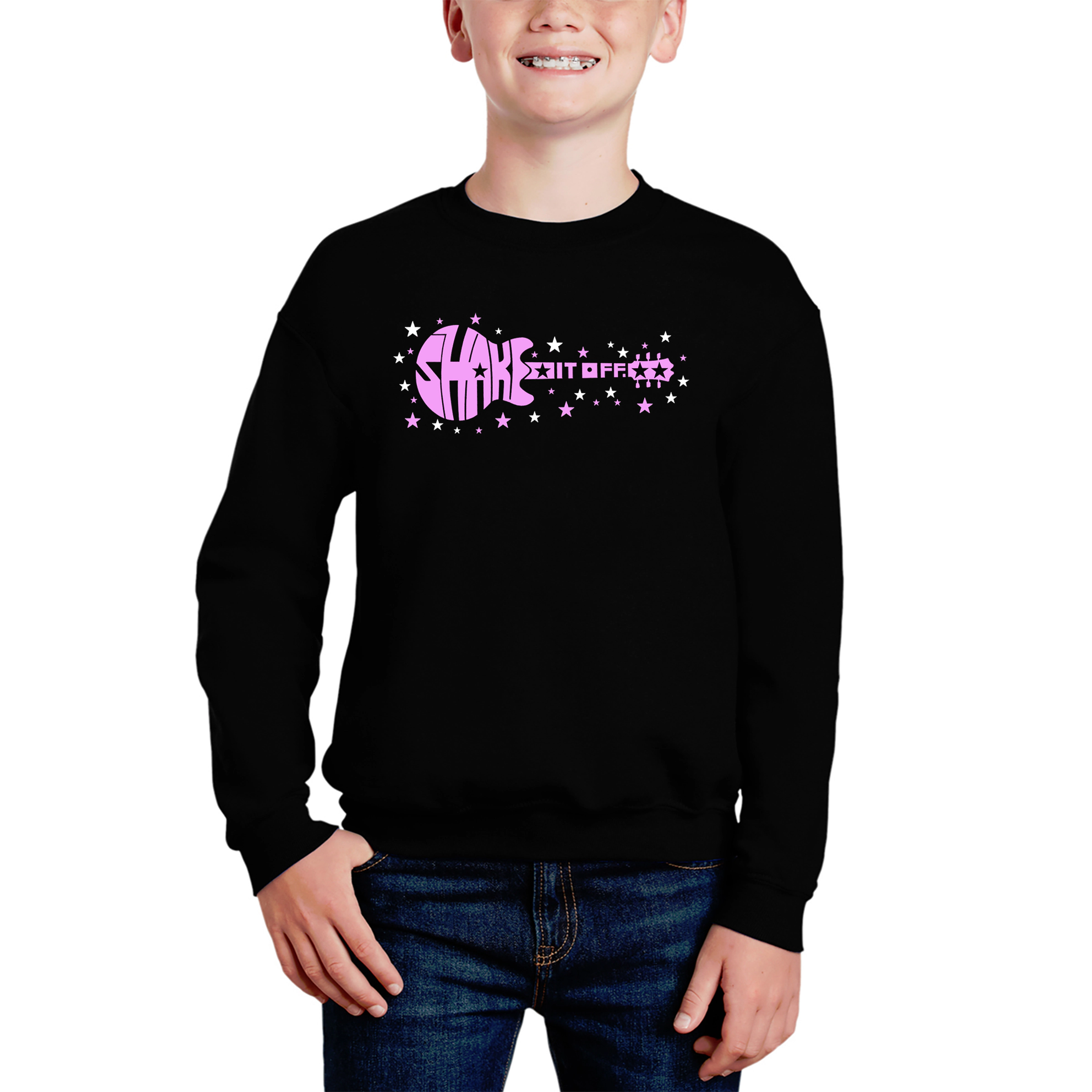 LA Pop Art Boy's Word Sweatshirt - Shake It Off