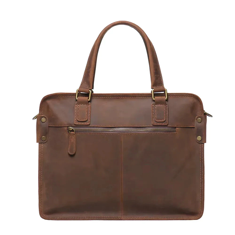 Steel Horse Leather Unisex The Viggo Briefcase | Leather Messenger Bag