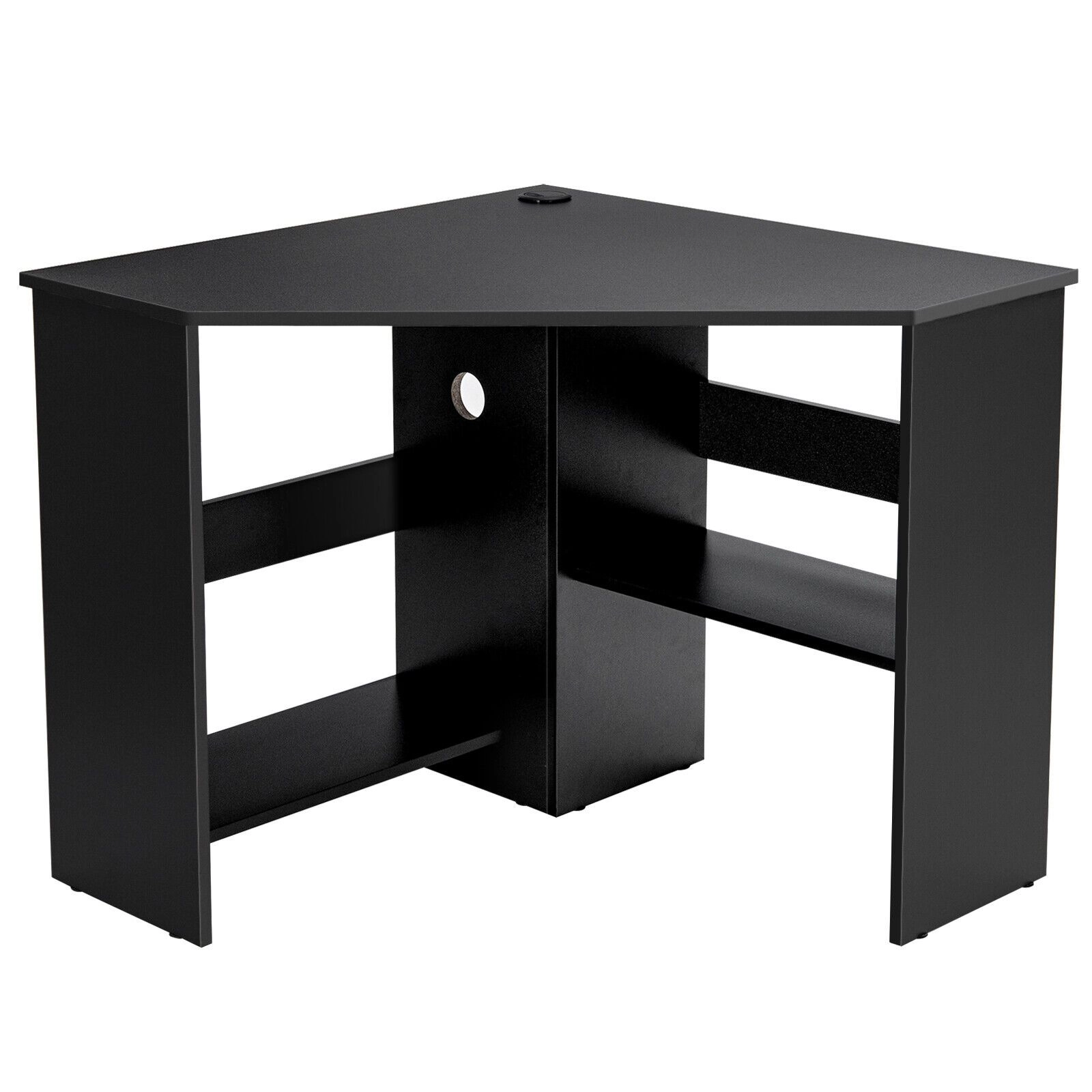 SlickBlue Corner Computer Desk with Storage Shelves