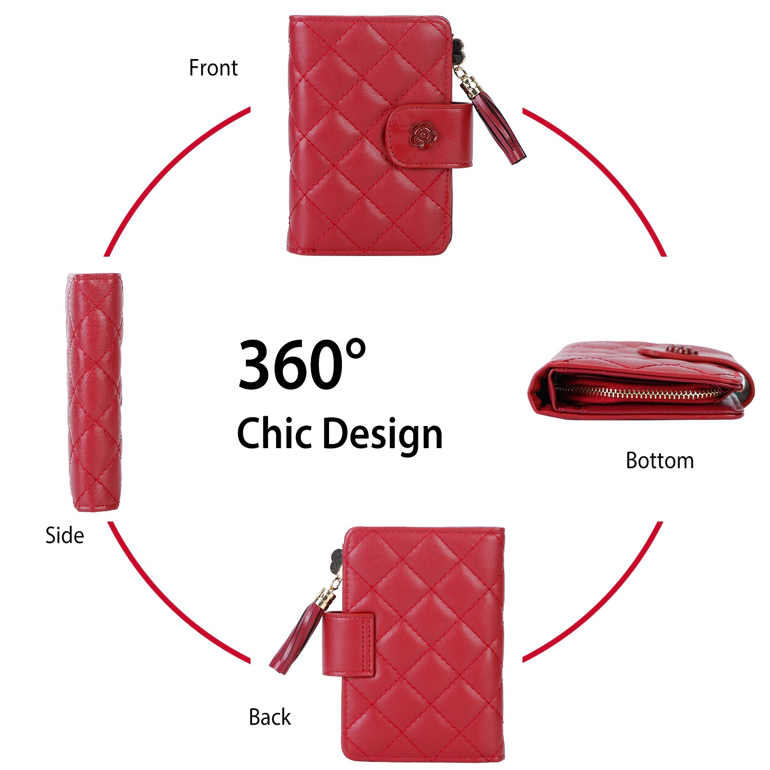 GBruno PU Leather Wallet With Tassel