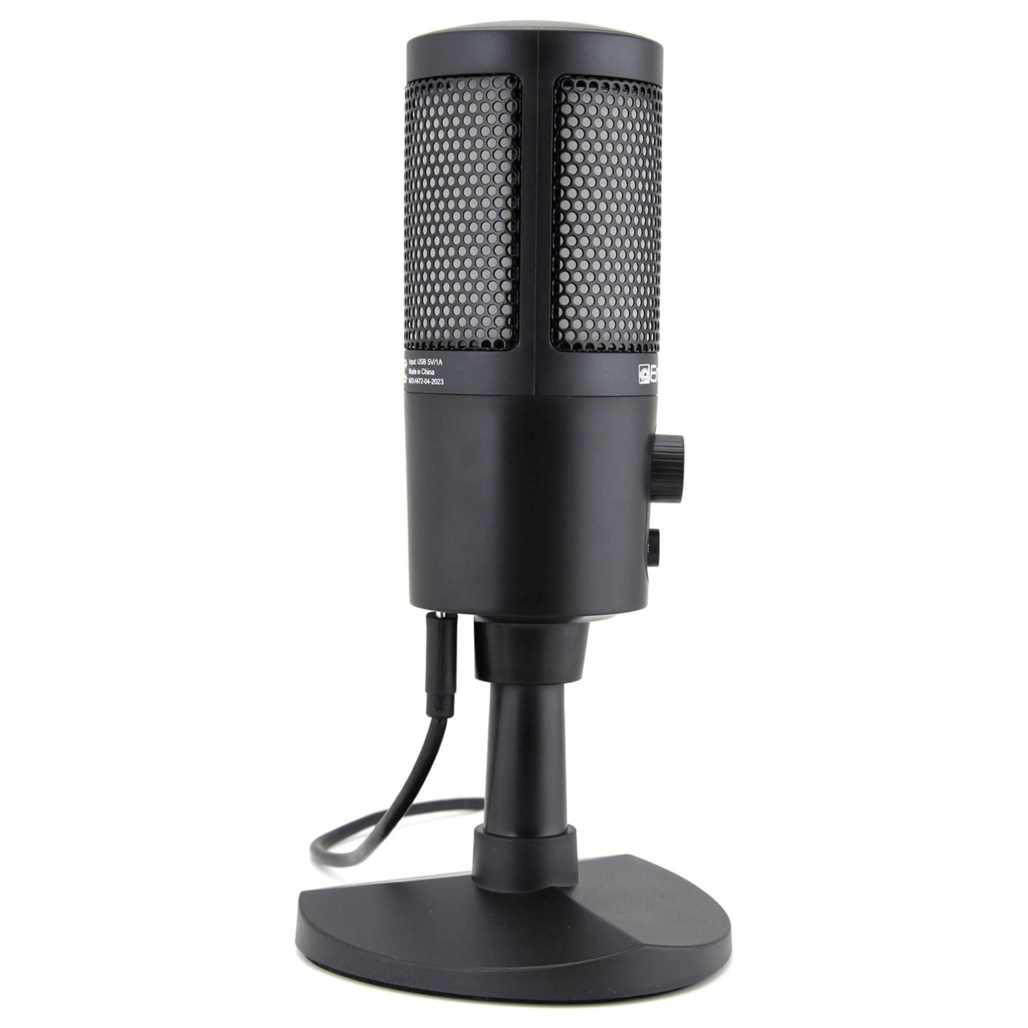 Emerson USB Gaming & Streaming Microphone with RGB Lighting with Tap-to-Mute